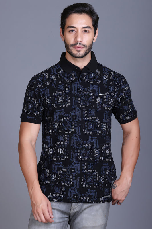 Men's Black Collar T-Shirt