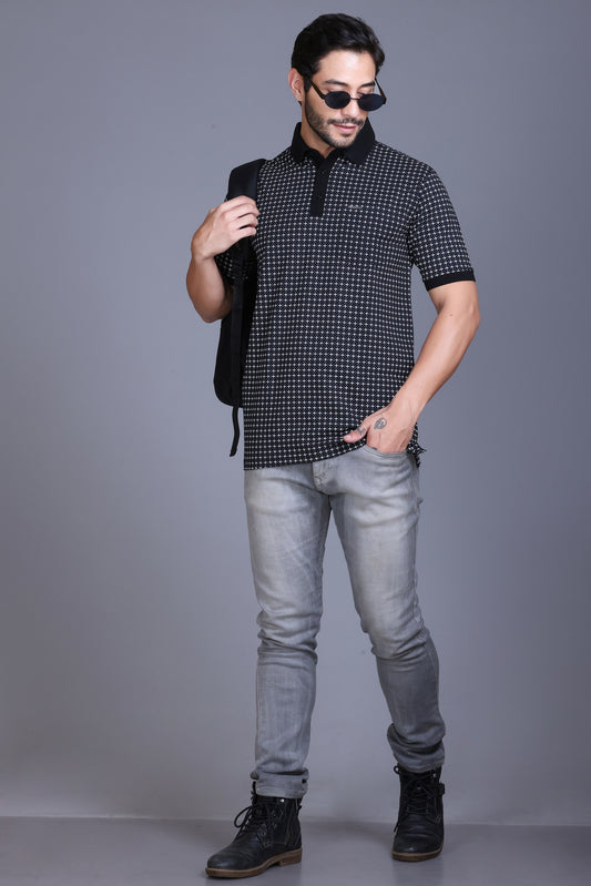 Men's Black Collar T-Shirt