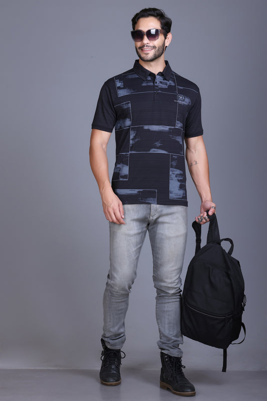 Men's Black Collar T-Shirt