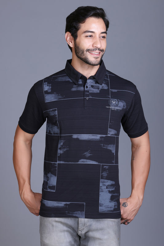 Men's Black Collar T-Shirt