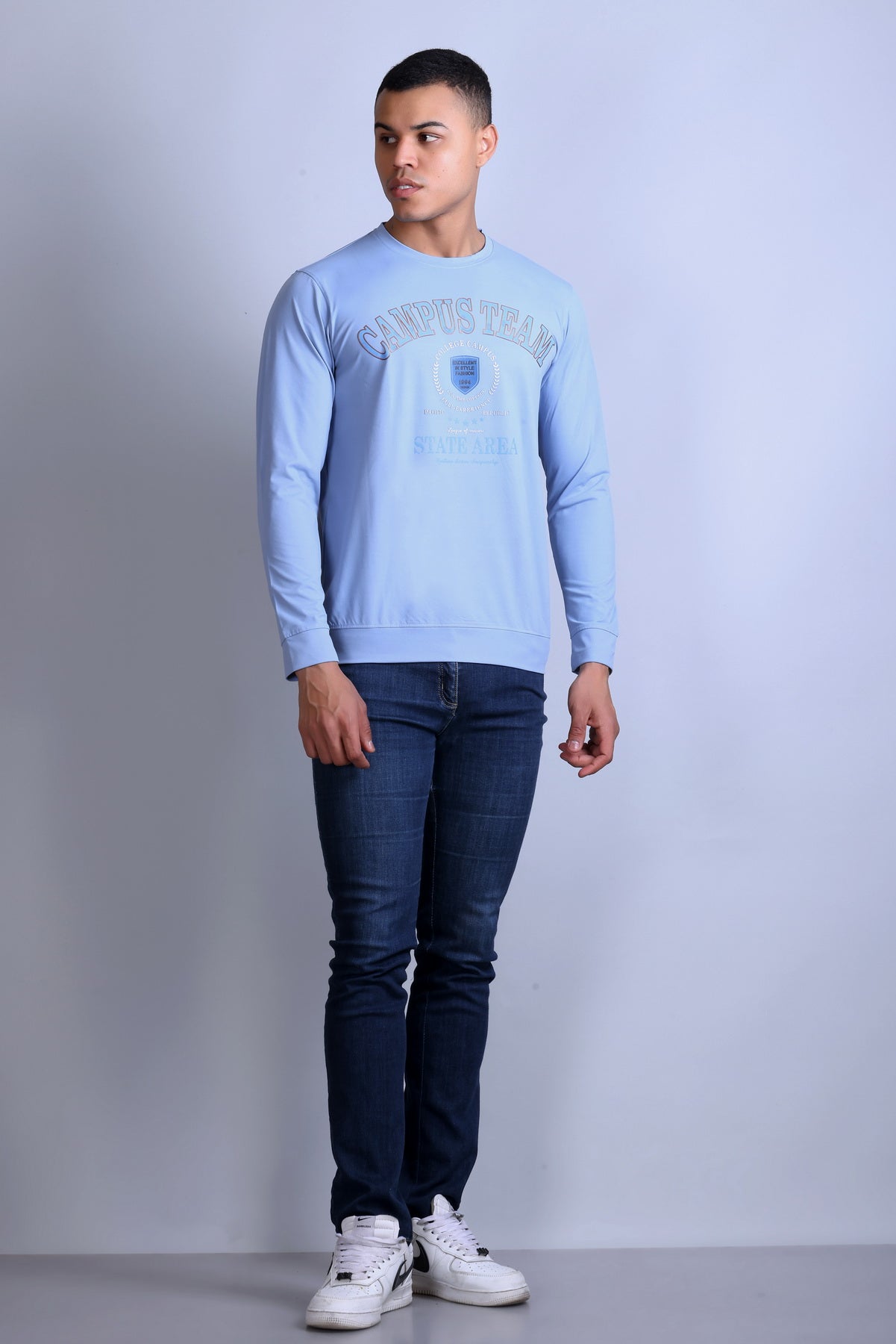 Men's Printed Round Neck Sweatshirt