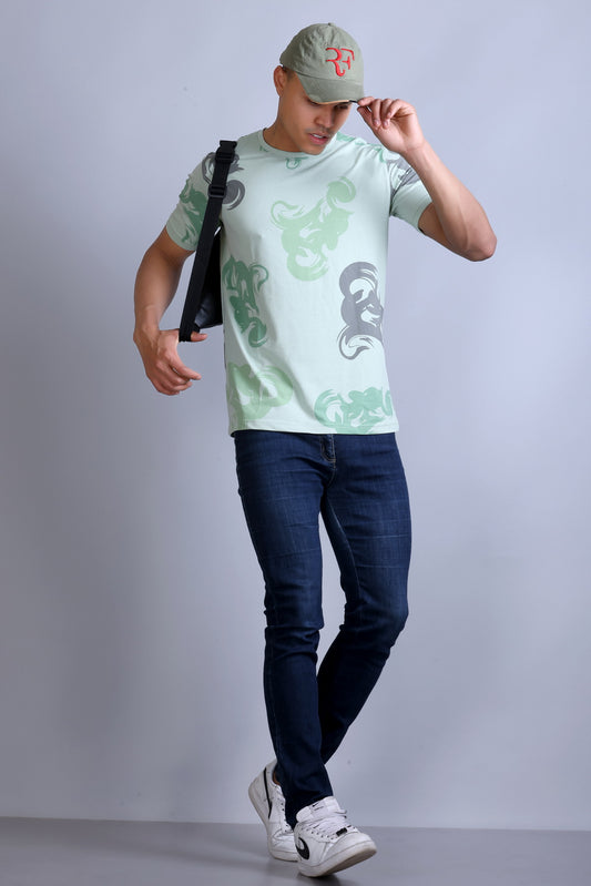Men's Pista Printed Round Neck T-Shirt