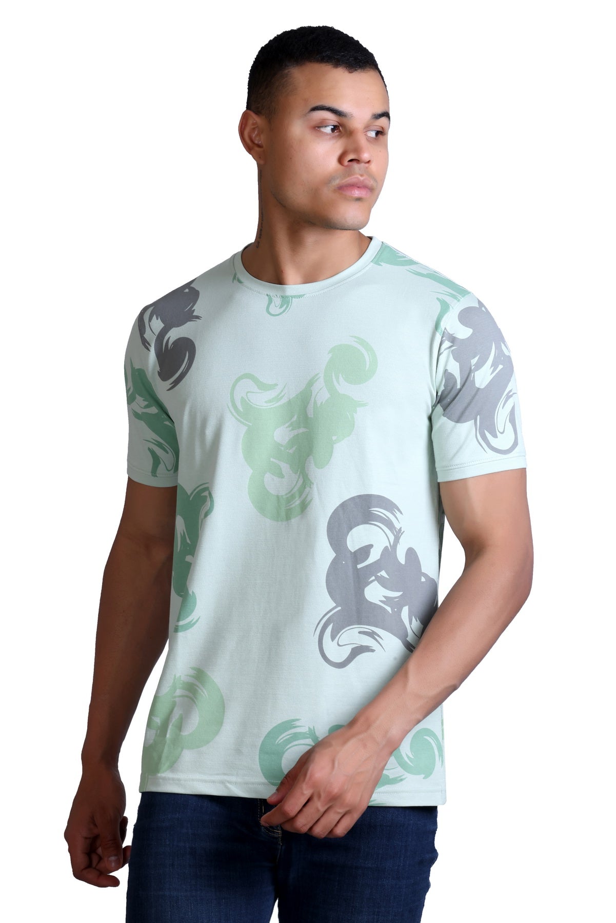 Men's Pista Printed Round Neck T-Shirt