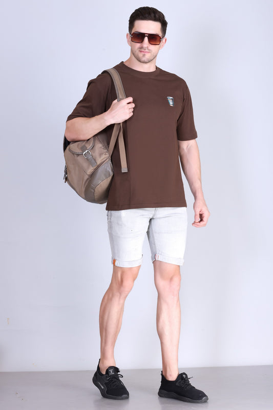 Men's Solid Oversize Round Neck T-Shirt ( Pack of 2 )