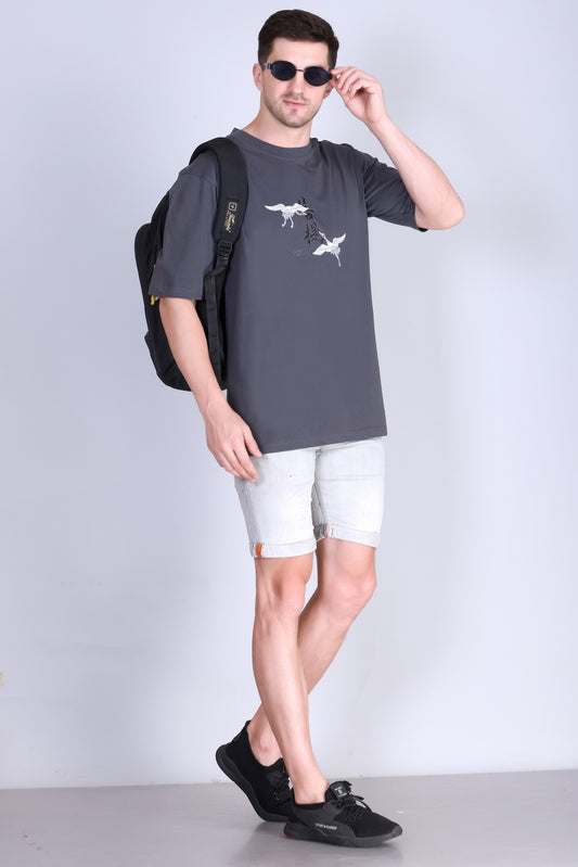 Men's Solid Oversize Round Neck T-Shirt ( Pack of 2 )