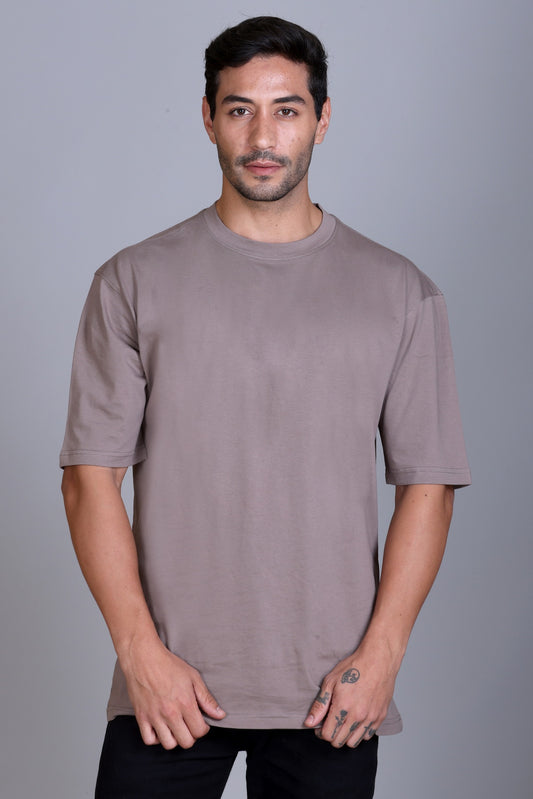 Men's Solid Oversize Round Neck T-Shirt ( Pack of 2 )