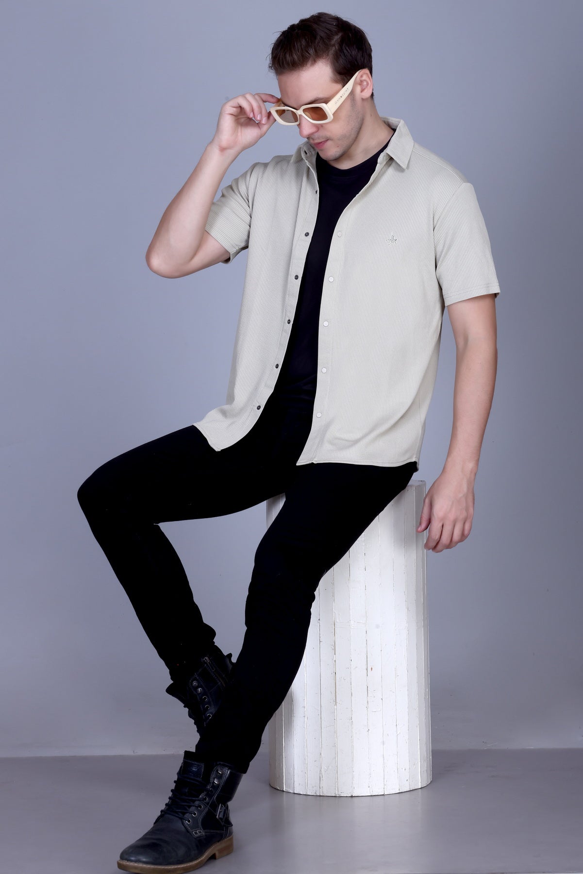 Mens Half Sleeve Button Down Summer Wear Shirt For Men