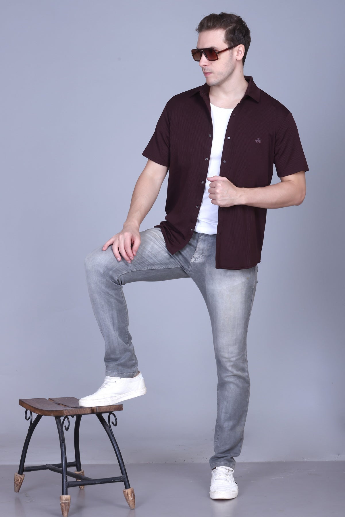 Mens Half Sleeve Button Down Summer Wear Shirt For Men