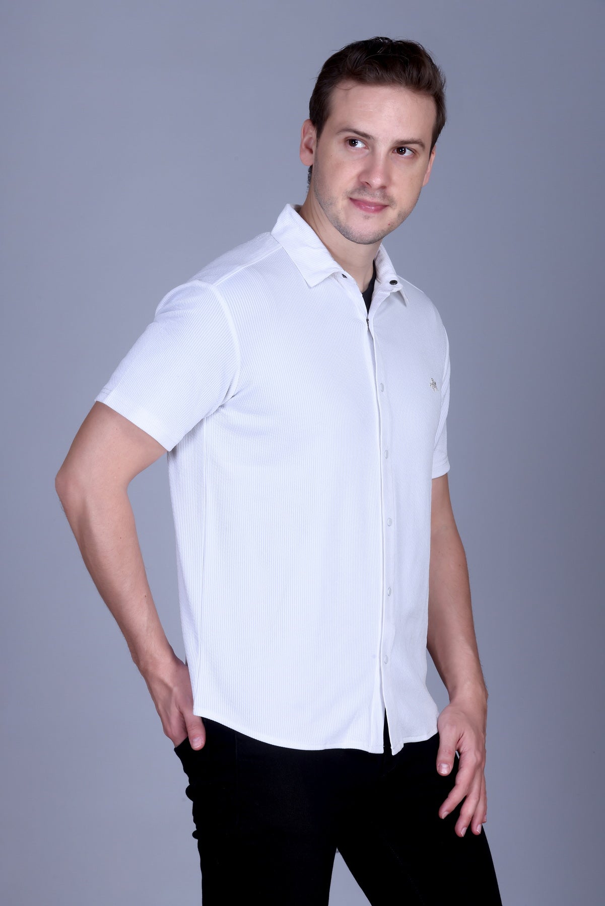 Mens Half Sleeve Button Down Summer Wear Shirt For Men