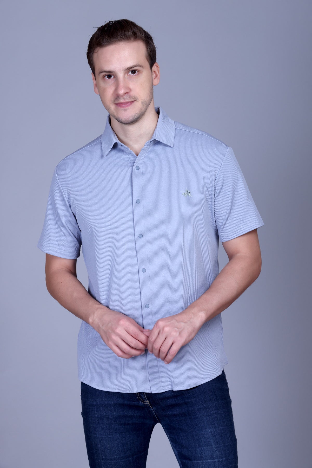 Mens Half Sleeve Button Down Summer Wear Shirt For Men