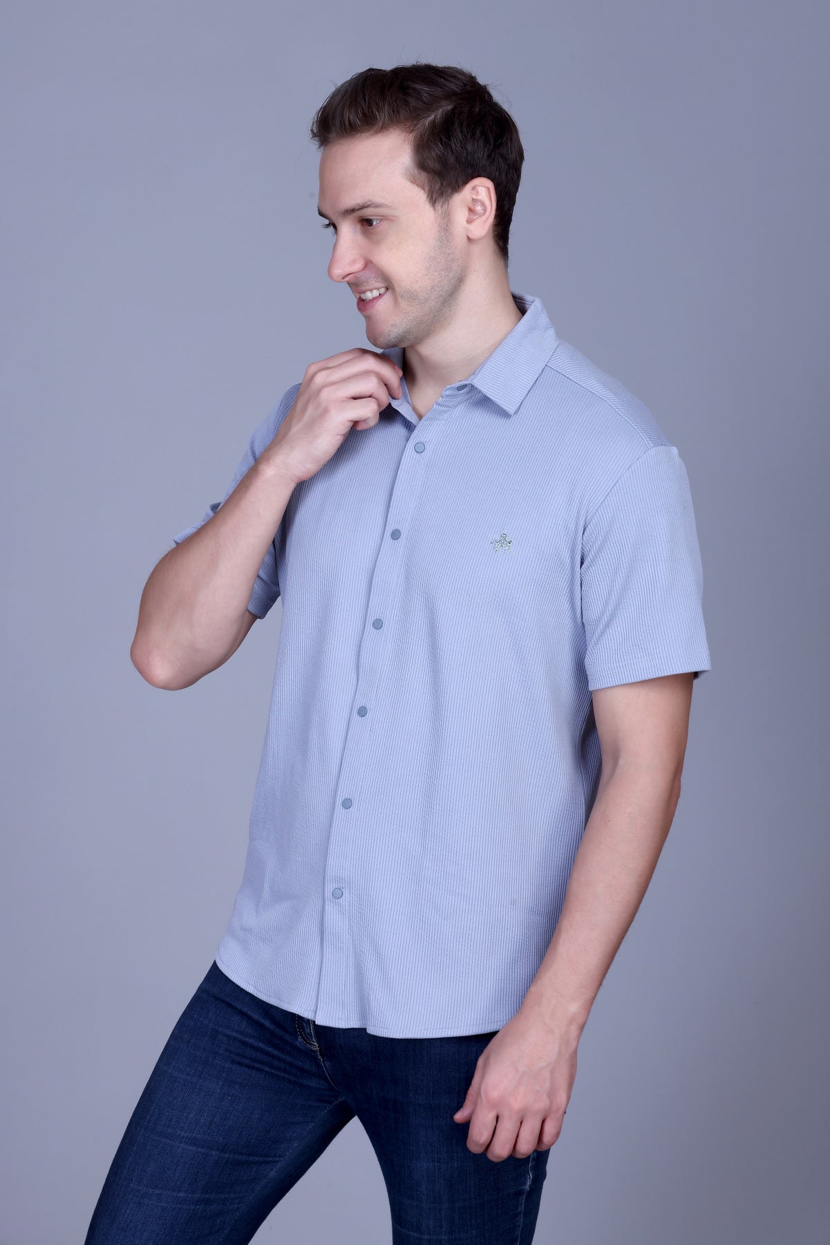 Mens Half Sleeve Button Down Summer Wear Shirt For Men