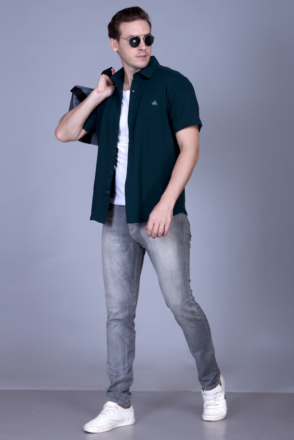 Mens Half Sleeve Button Down Summer Wear Shirt For Men