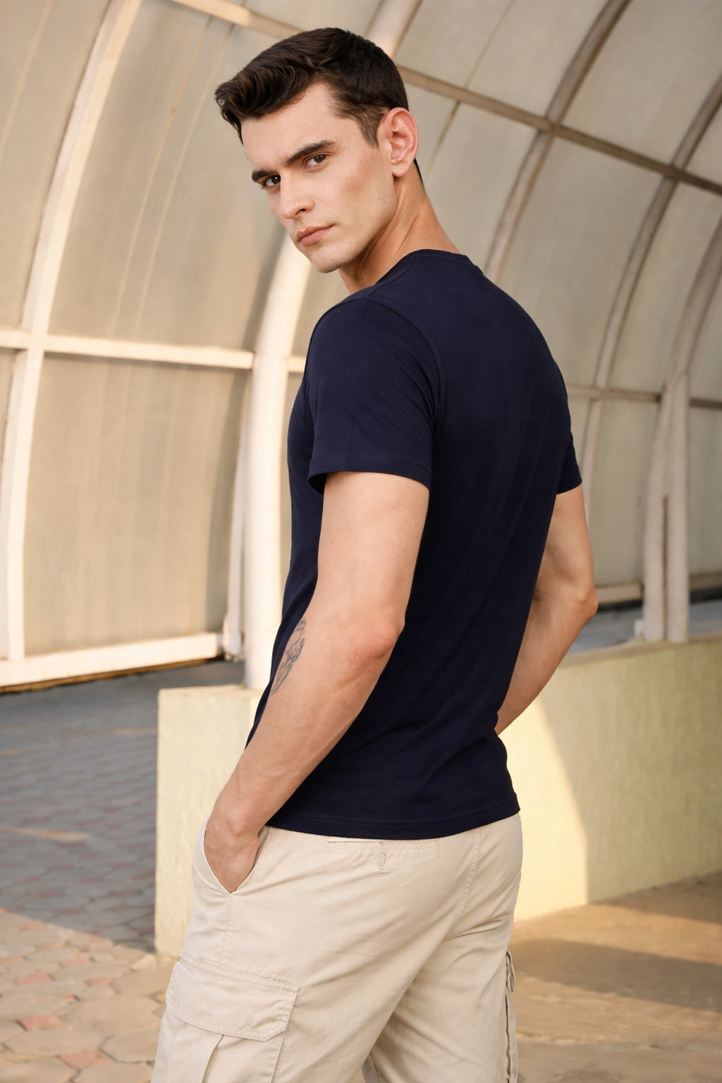 Men's Cotton Rich Round Neck Tshirt | Pull Over Tshirts | Half Sleeves