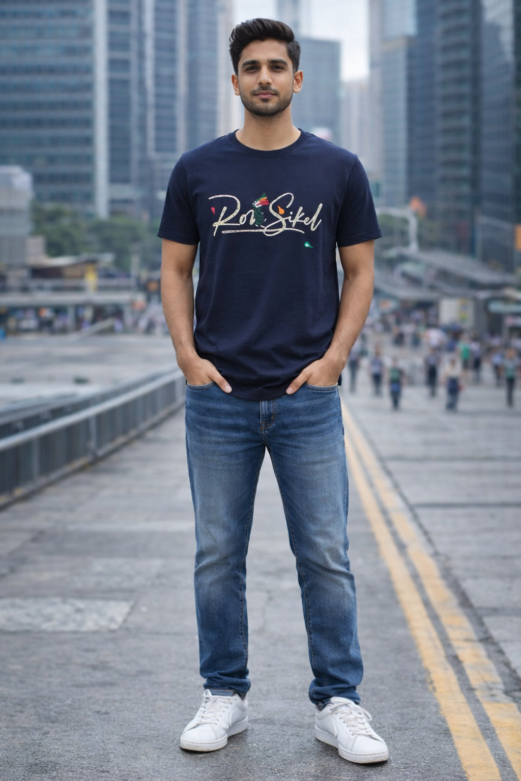 Parcel Yard Men's Cotton Rich Striped Polo Tshirt | Button Down Collar Tshirts | Half Sleeves