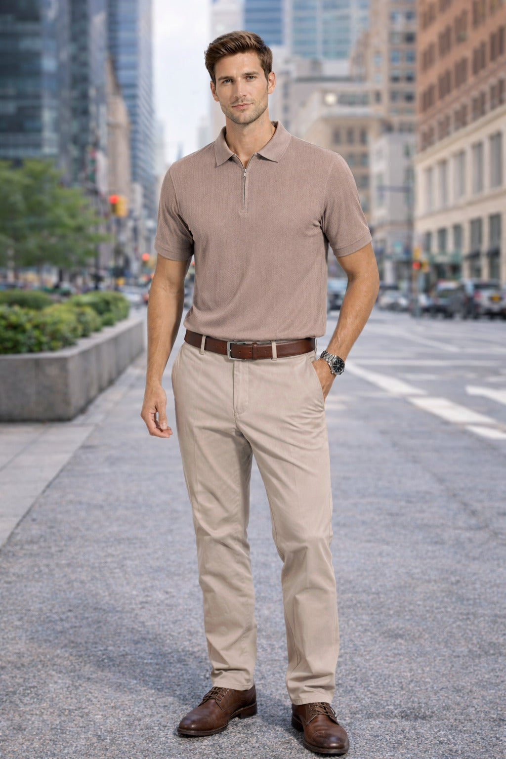 Men's Cotton Rich Striped Polo Tshirt | Button Down Collar Tshirts | Half Sleeves