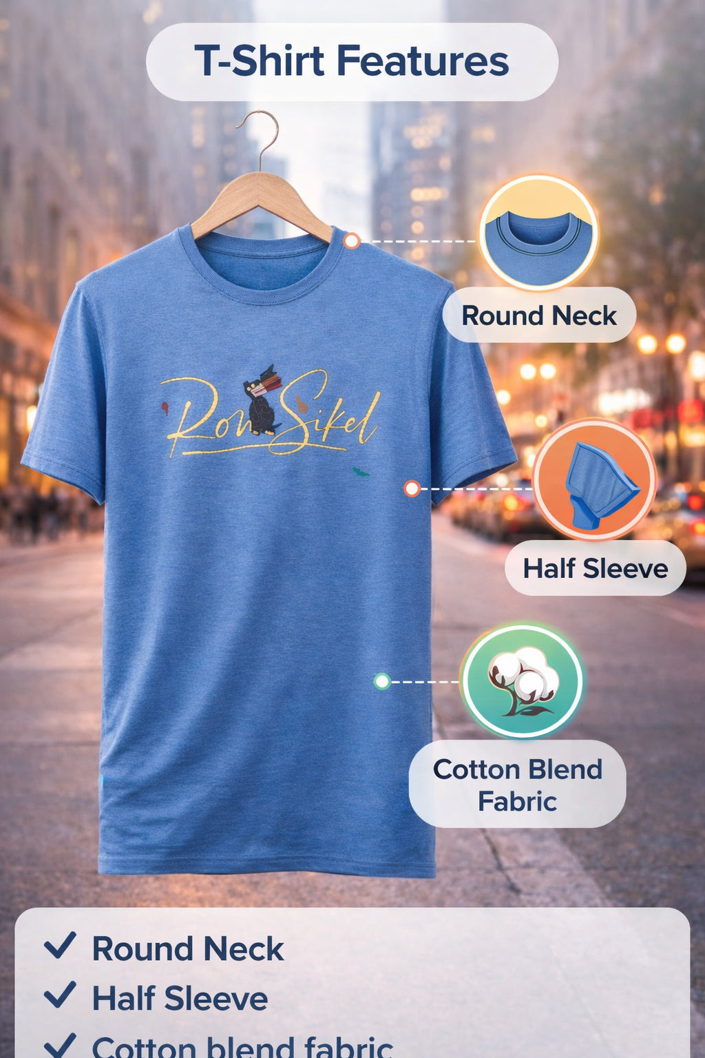 Parcel Yard Men's Cotton Rich Striped Polo Tshirt | Button Down Collar Tshirts | Half Sleeves