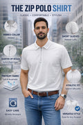 Men's Cotton Rich Striped Polo Tshirt | Button Down Collar Tshirts | Half Sleeves