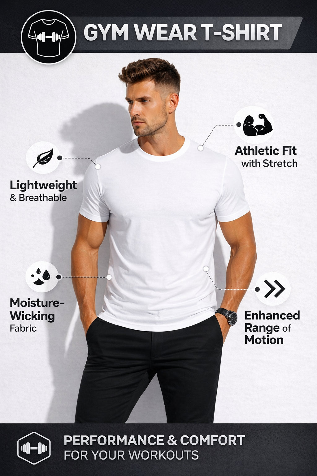 Parcel Yard Men's Cotton Rich Solid Round Neck Regular Fit Half Sleeve T-Shirt