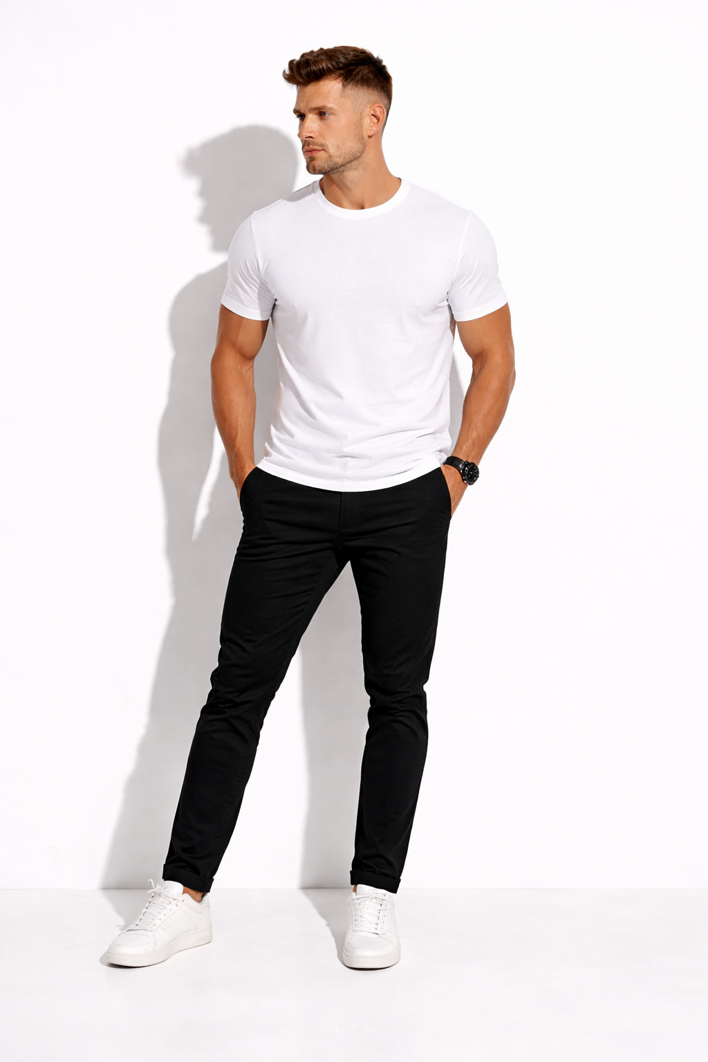 Parcel Yard Men's Cotton Rich Solid Round Neck Regular Fit Half Sleeve T-Shirt