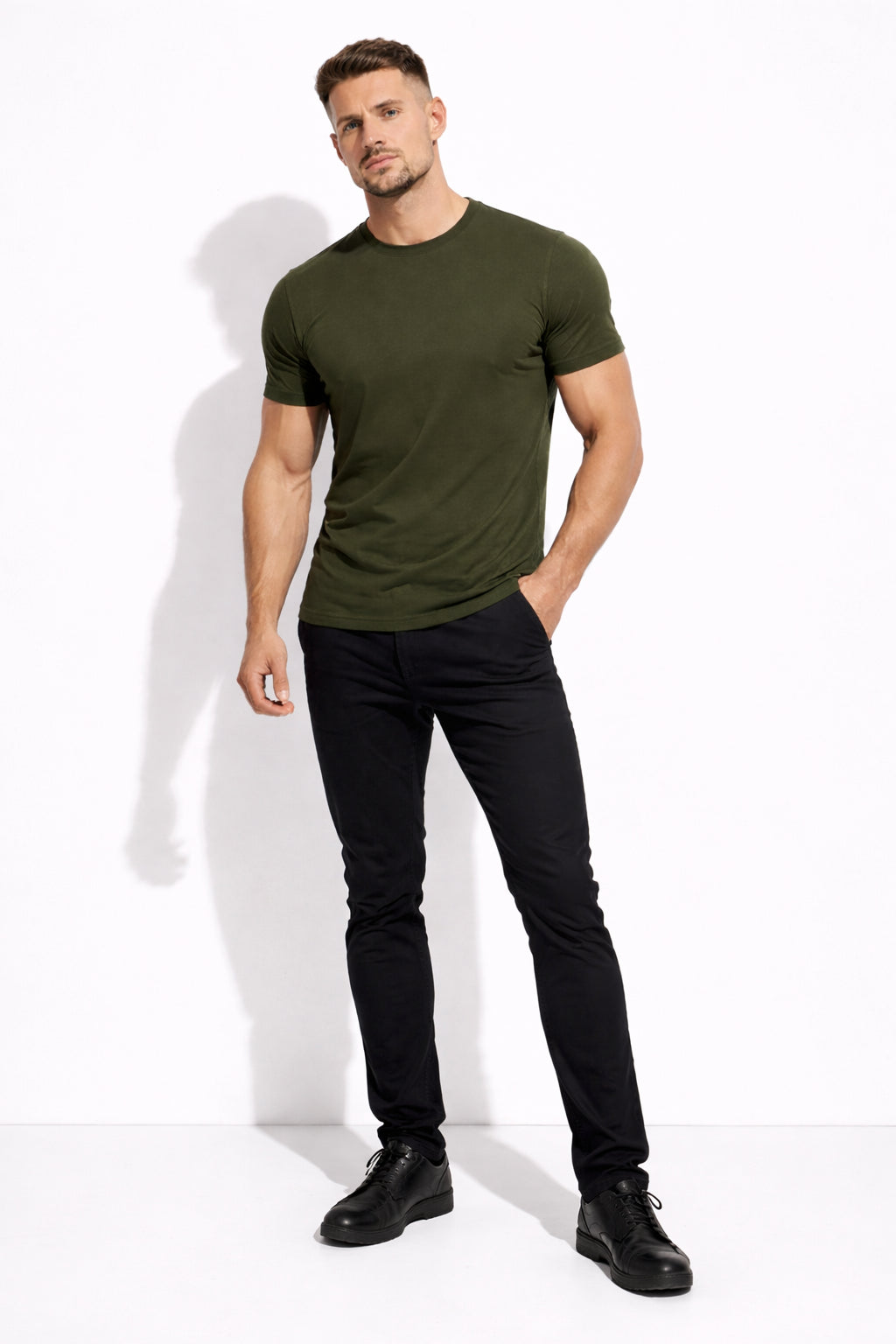 Parcel Yard Men's Cotton Rich Solid Round Neck Regular Fit Half Sleeve T-Shirt