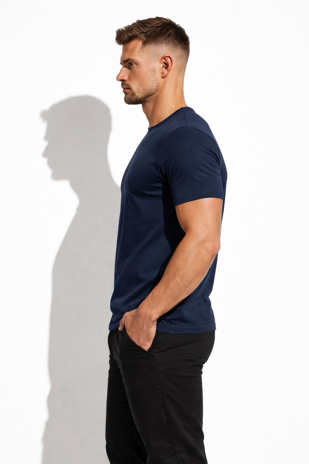 Parcel Yard Men's Cotton Rich Solid Round Neck Regular Fit Half Sleeve T-Shirt