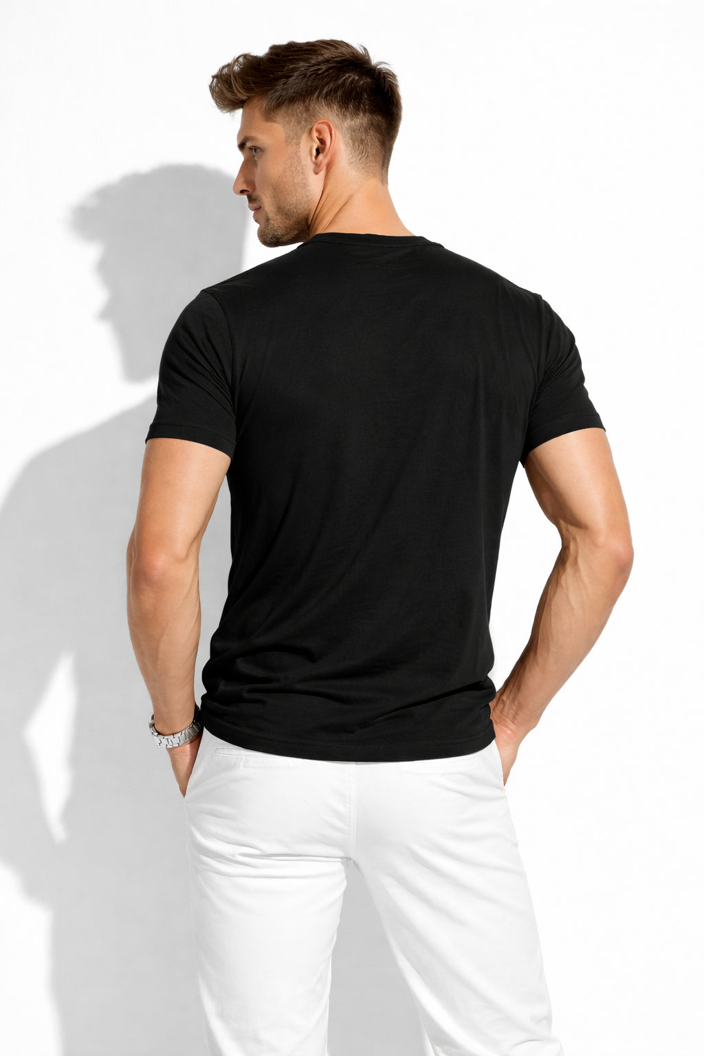 Parcel Yard Men's Cotton Rich Solid Round Neck Regular Fit Half Sleeve T-Shirt