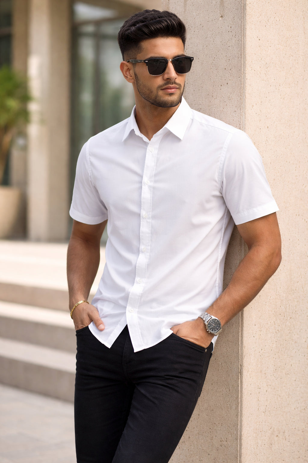 Mens Button-Down Collar Regular Wear Shirt