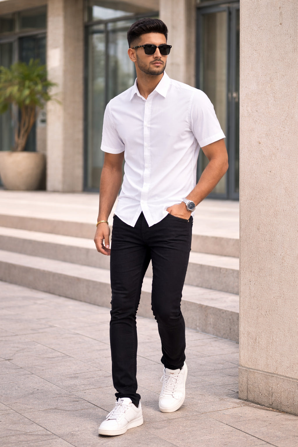 Mens Button-Down Collar Regular Wear Shirt