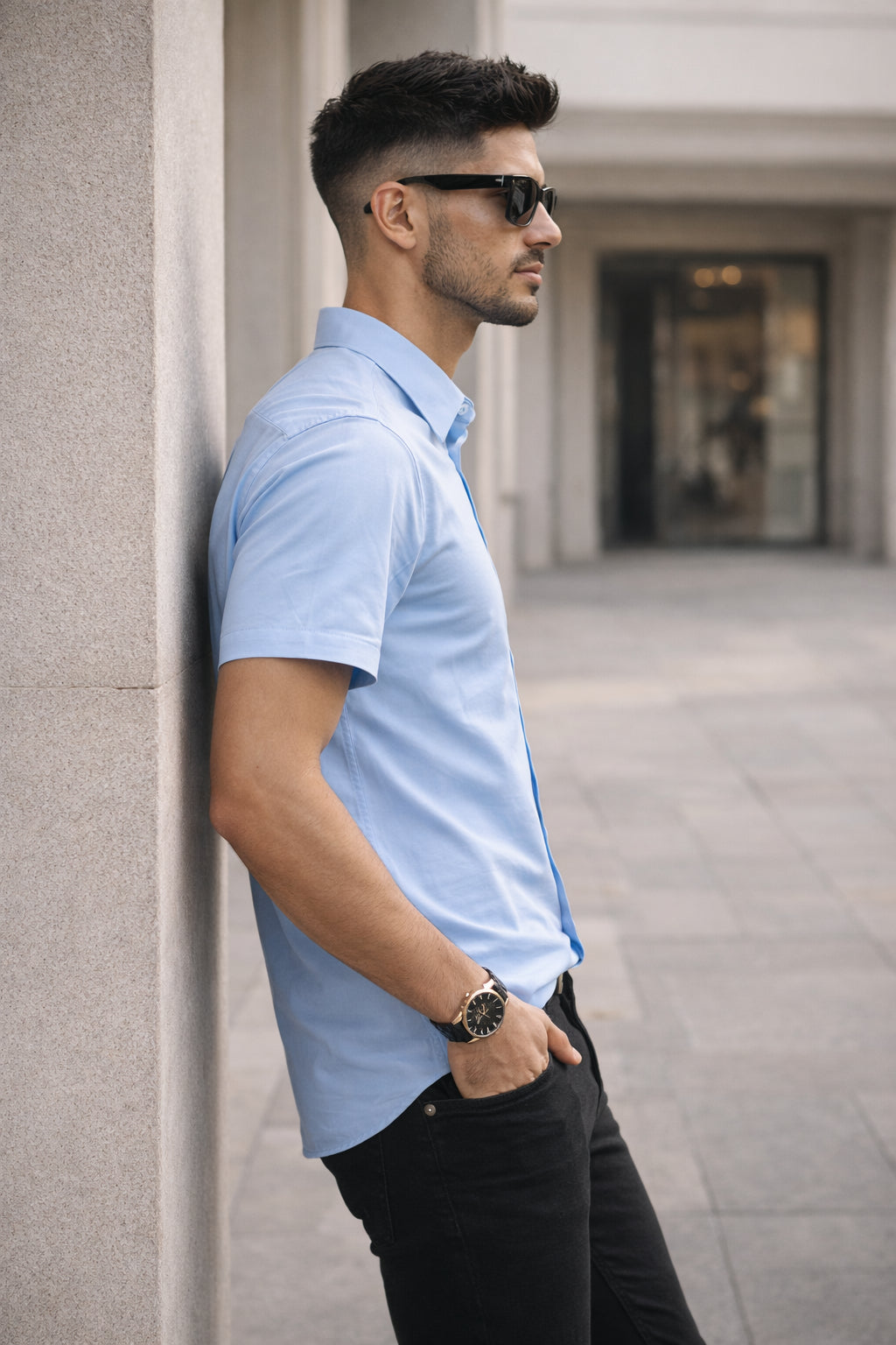 Mens Button-Down Collar Regular Wear Shirt