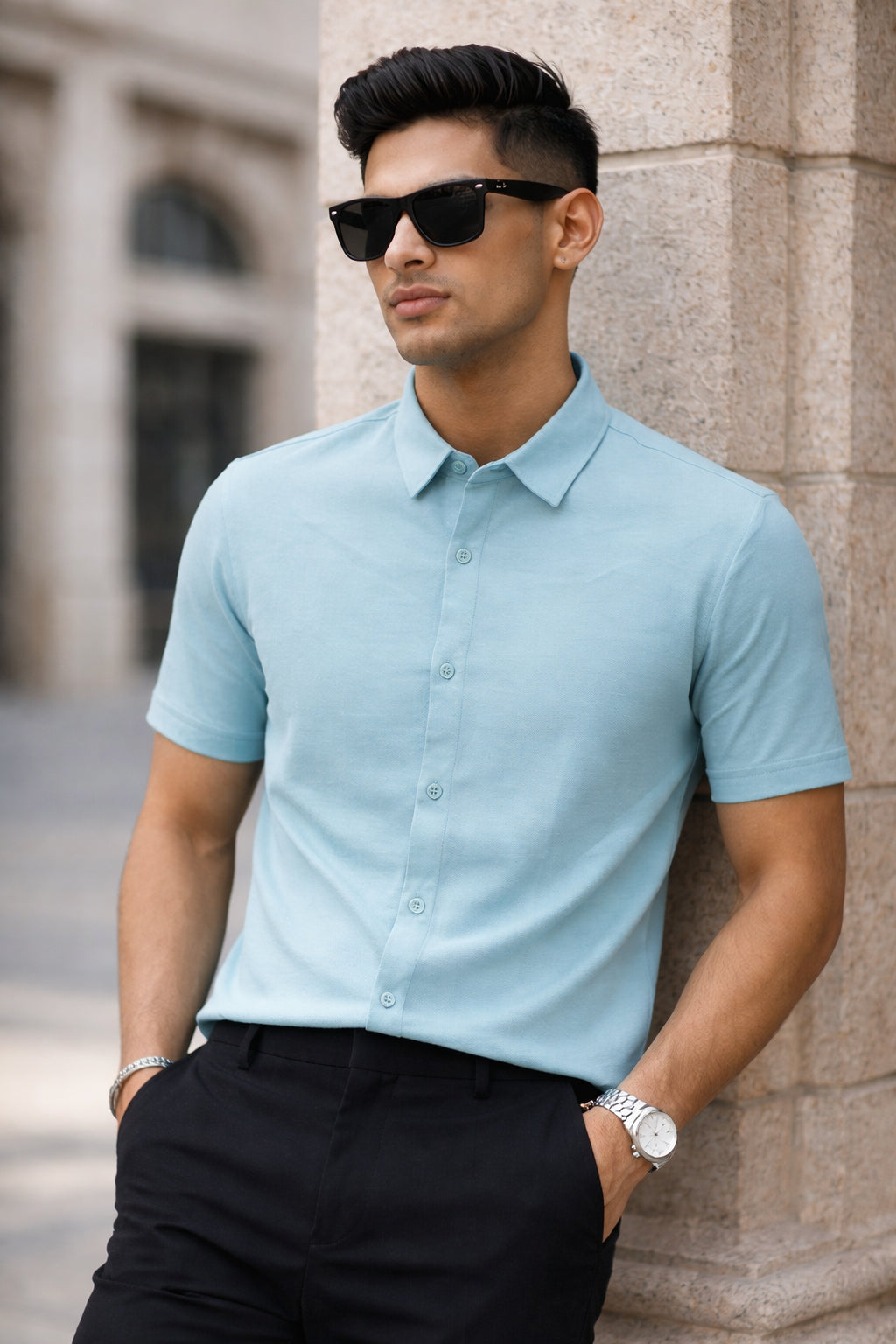 Mens Button-Down Collar Regular Wear Shirt