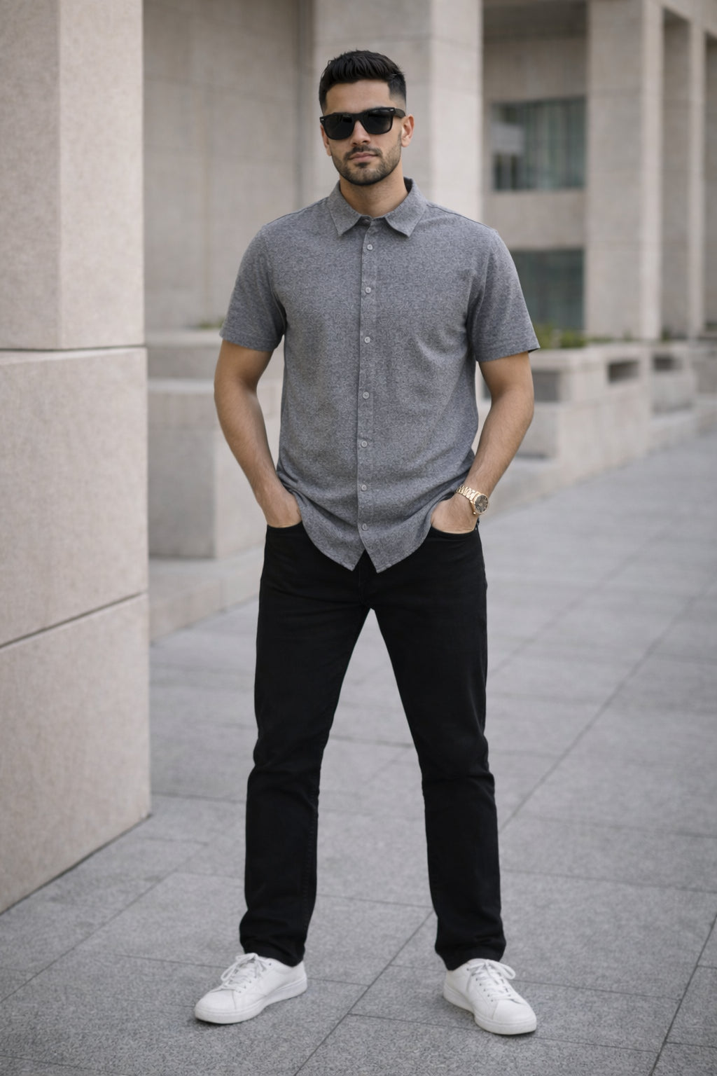Mens Button-Down Collar Regular Wear Shirt