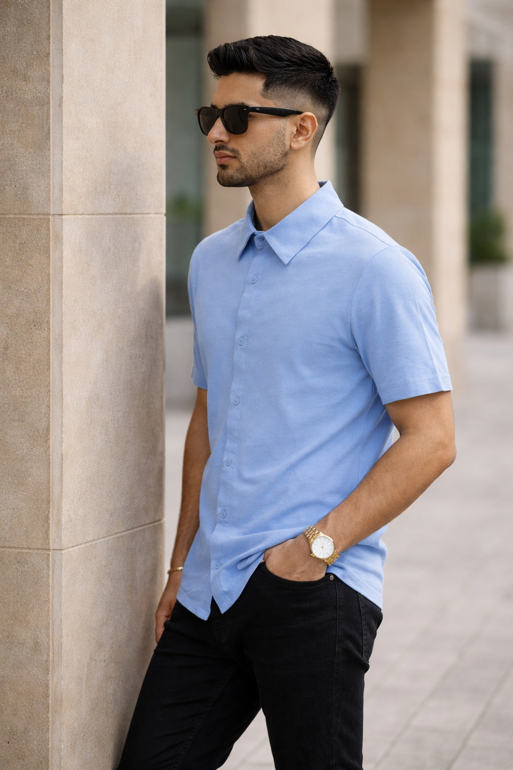 Mens Button-Down Collar Regular Wear Shirt