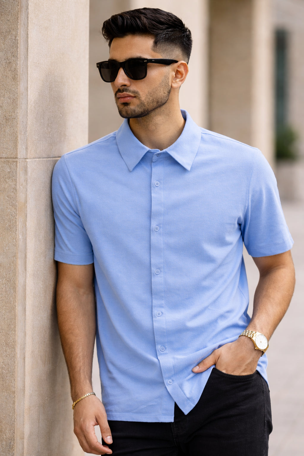 Mens Button-Down Collar Regular Wear Shirt