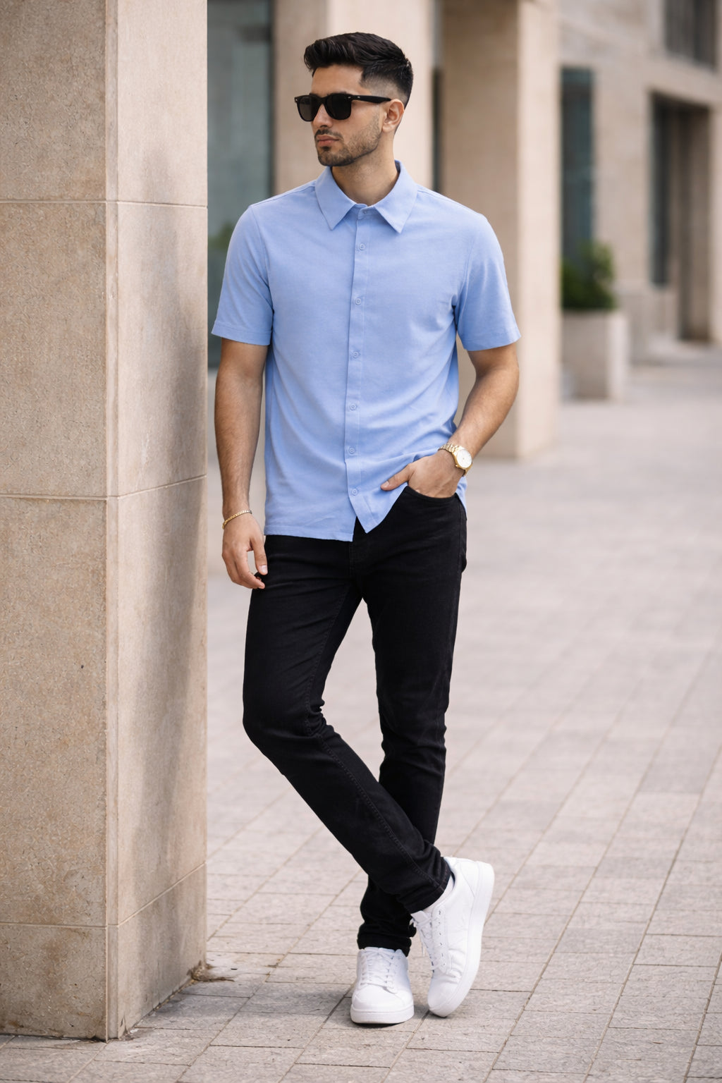 Mens Button-Down Collar Regular Wear Shirt