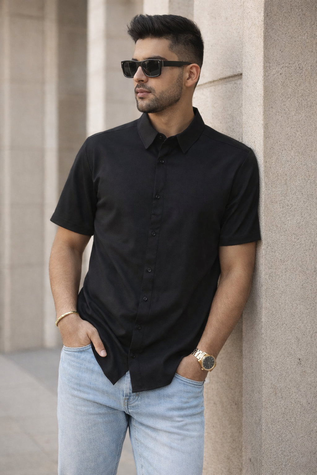 Mens Button-Down Collar Regular Wear Shirt
