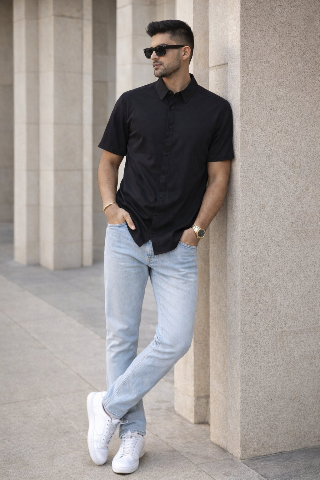 Mens Button-Down Collar Regular Wear Shirt