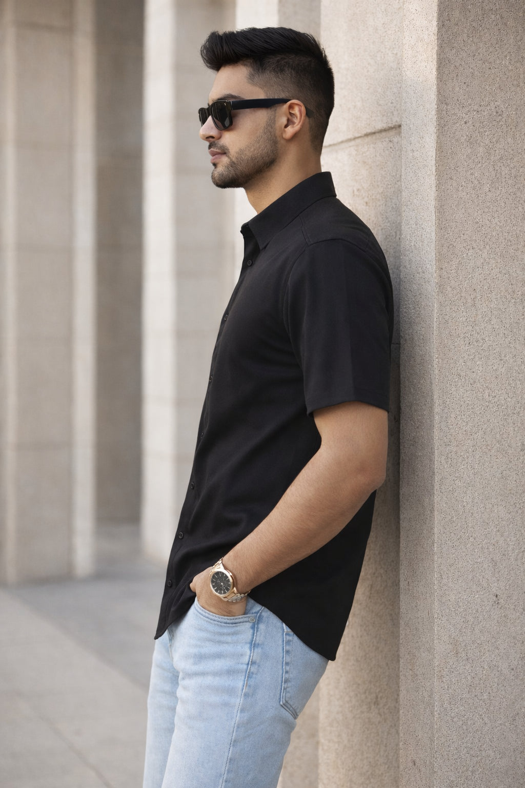 Mens Button-Down Collar Regular Wear Shirt