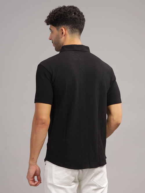 Men Cotton Shirt Black