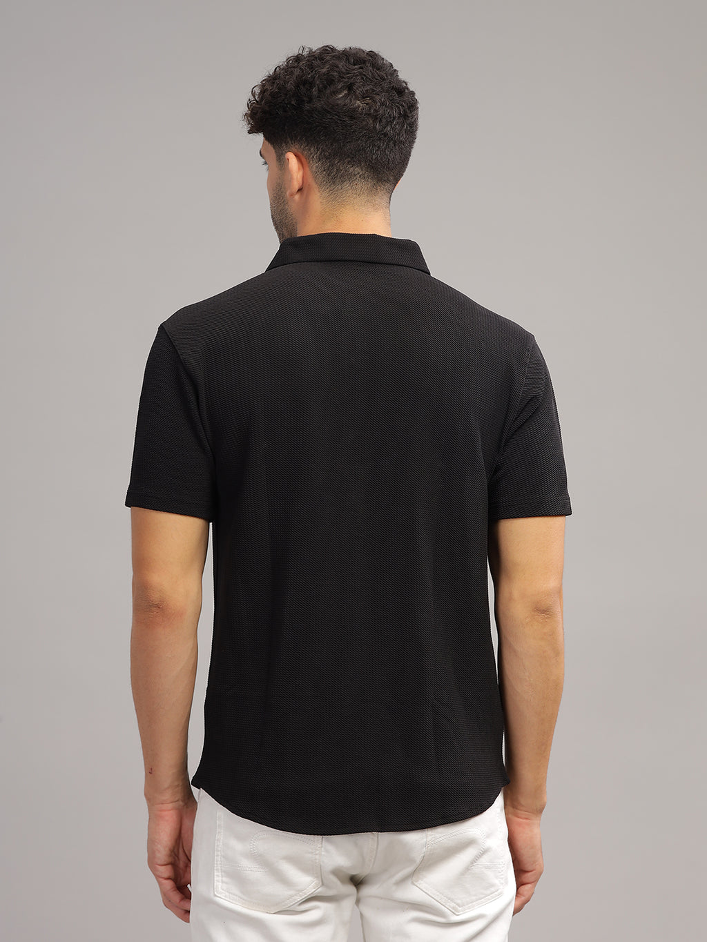 Men Cotton Shirt Black