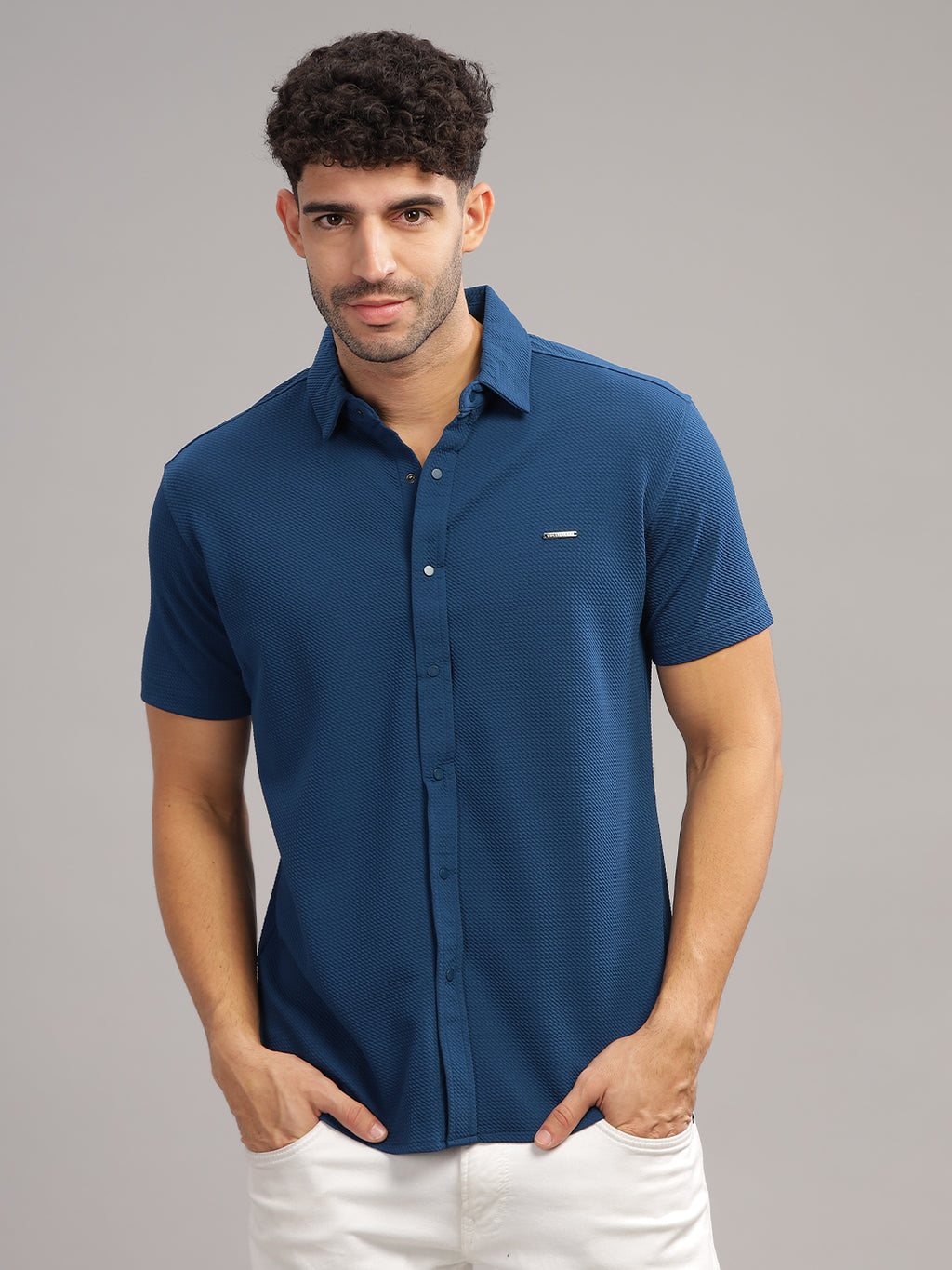 Men Cotton Shirt Airforce