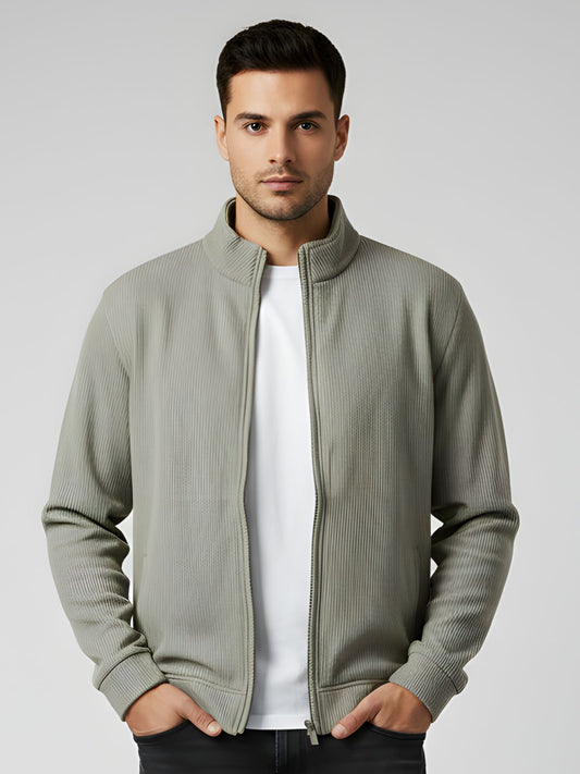 Parcel Yard Men’s Cotton Blend Full Zip Sweatshirt For Men
