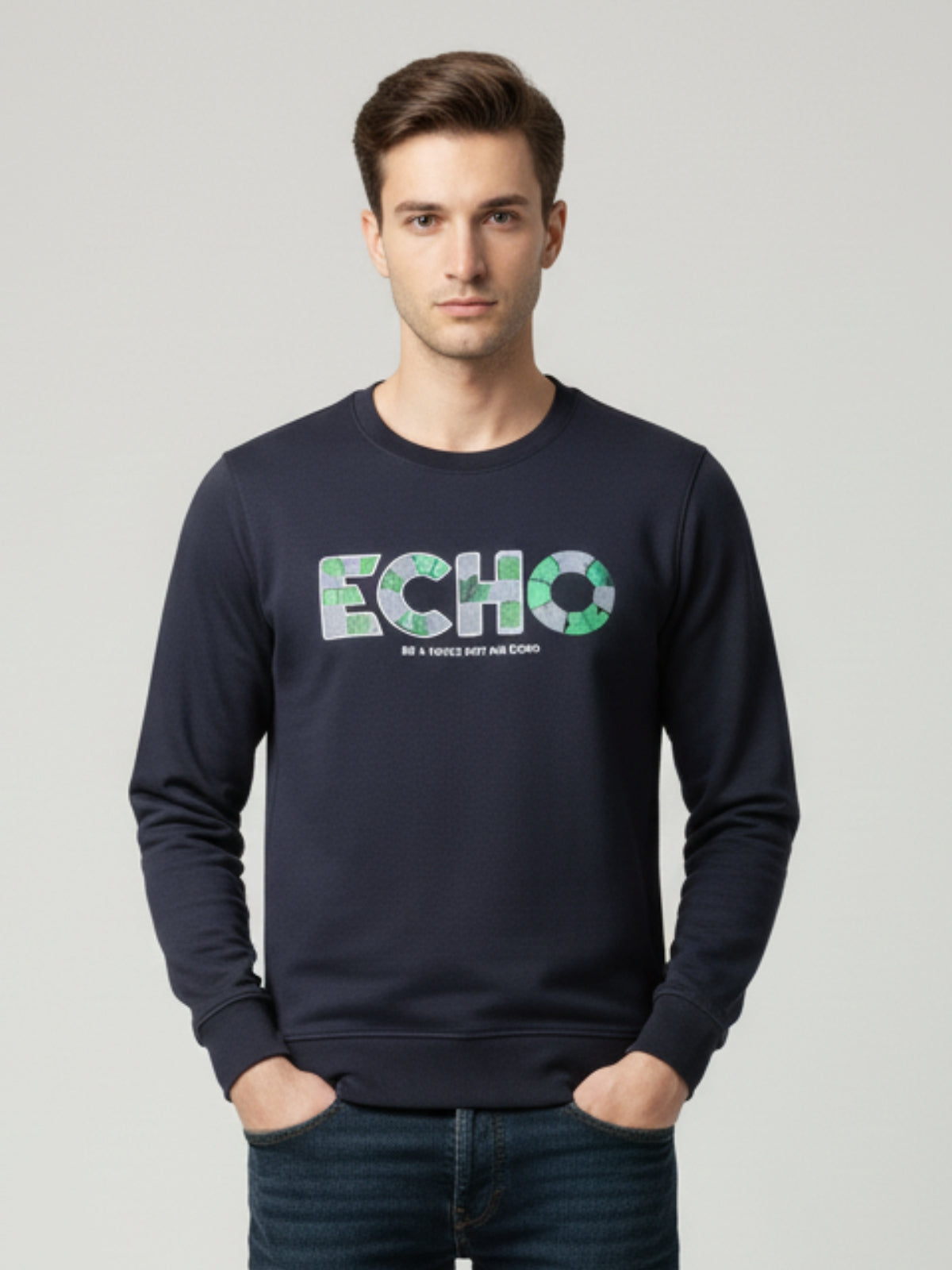 Parcel Yard Men's Full Sleeve Cotton Blend Sweatshirt For Men