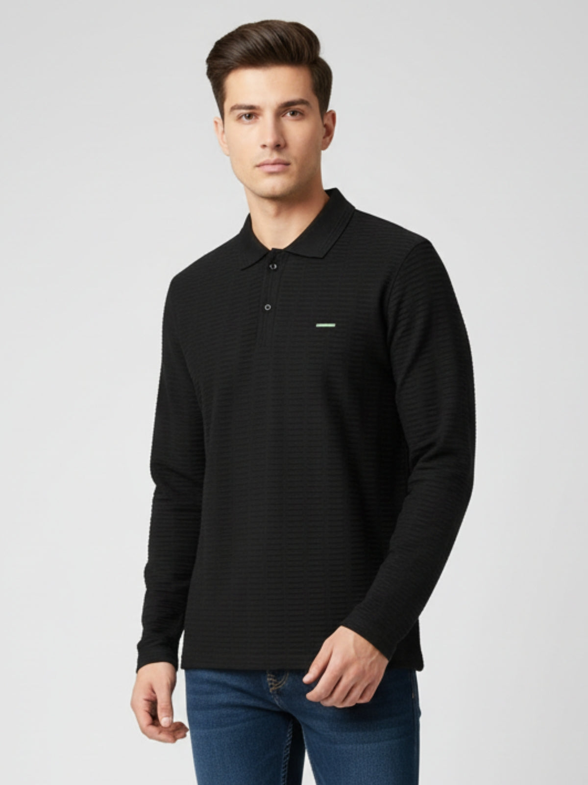 Parcel Yard Mens Full Sleeve Polo Sweatshirt