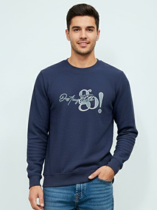 Parcel Yard Men's Full Sleeve Cotton Blend Sweatshirt For Men