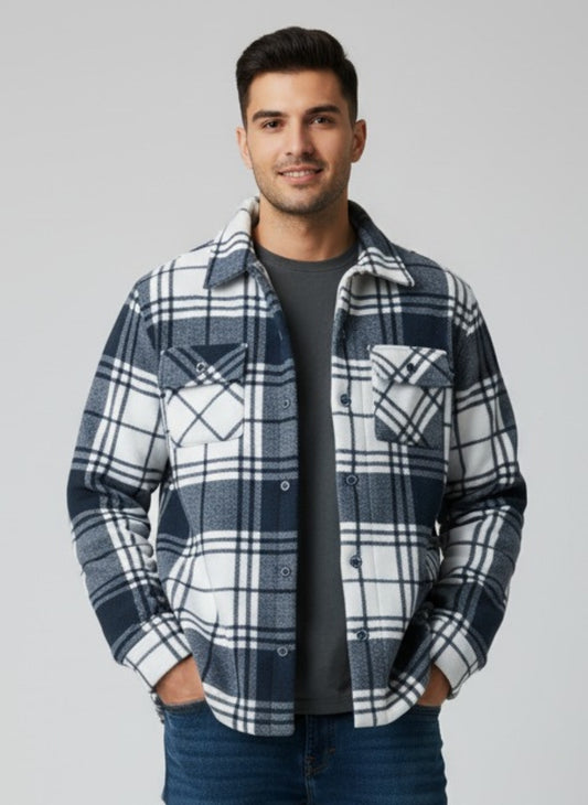 Parcel Yard Men's Standard Length Textured Shacket