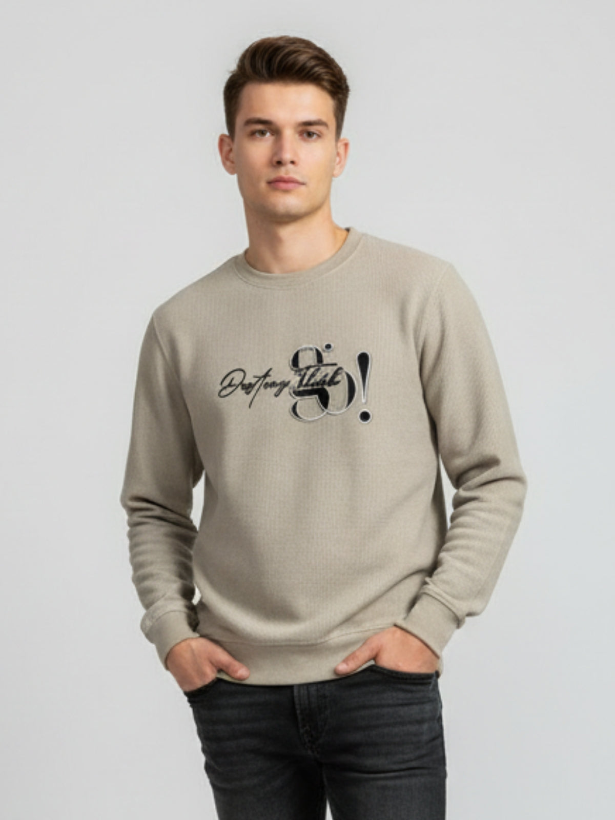 Parcel Yard Men's Full Sleeve Cotton Blend Sweatshirt For Men