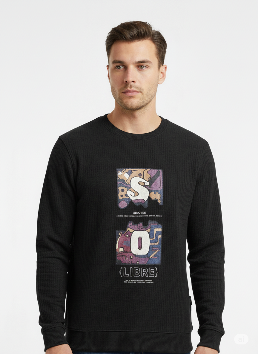Parcel Yard Men's Full Sleeve Cotton Blend Sweatshirt For Men