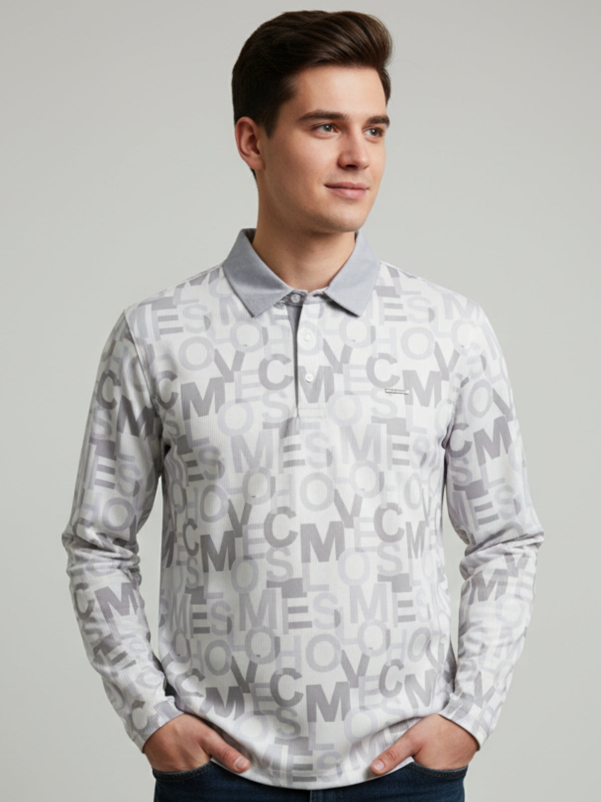 Parcel Yard Mens Full Sleeve Polo Sweatshirt