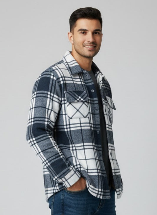 Parcel Yard Men's Standard Length Textured Shacket