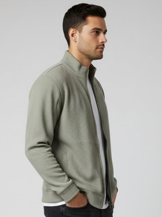 Parcel Yard Men’s Cotton Blend Full Zip Sweatshirt For Men